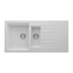 RealStone P005 Troya 100 1.5 Gözlü Damlalıklı Granit Eviye Siyah