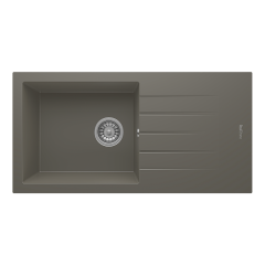 RealStone P011 Assos 86 XL Tek Gözlü Damlalıklı Granit Eviye Gri