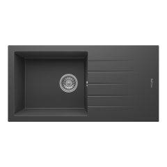 RealStone P011 Assos 86 XL Tek Gözlü Damlalıklı Granit Eviye Gri