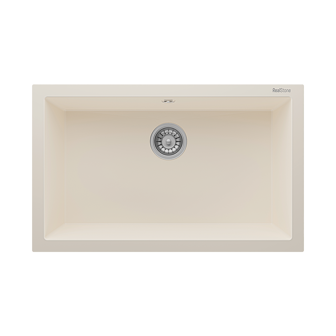 RealStone K013 Gordion 77 Tezgah Altı Granit Eviye Krem