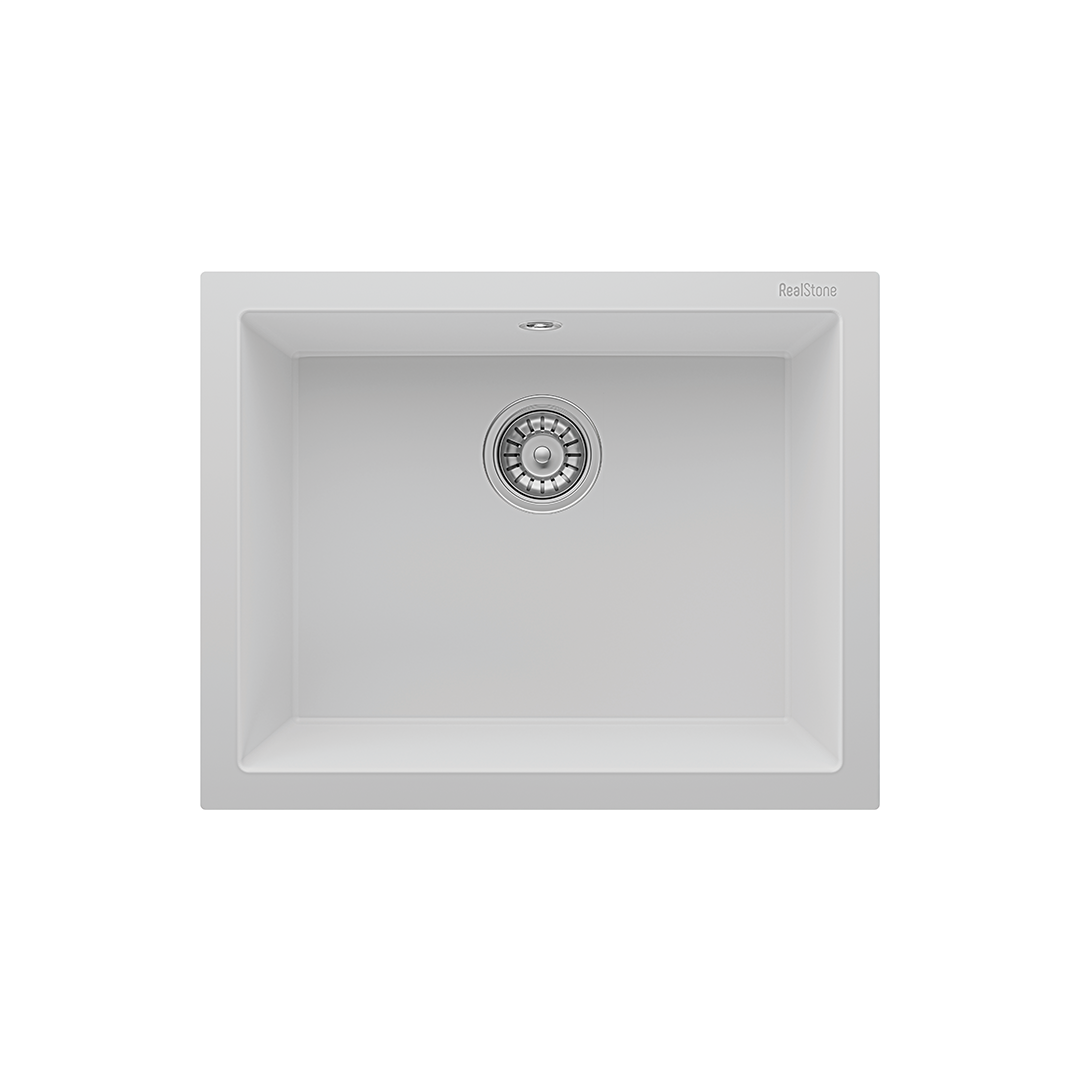 RealStone K012 Gordion 60 Tezgah Altı Granit Eviye Beyaz