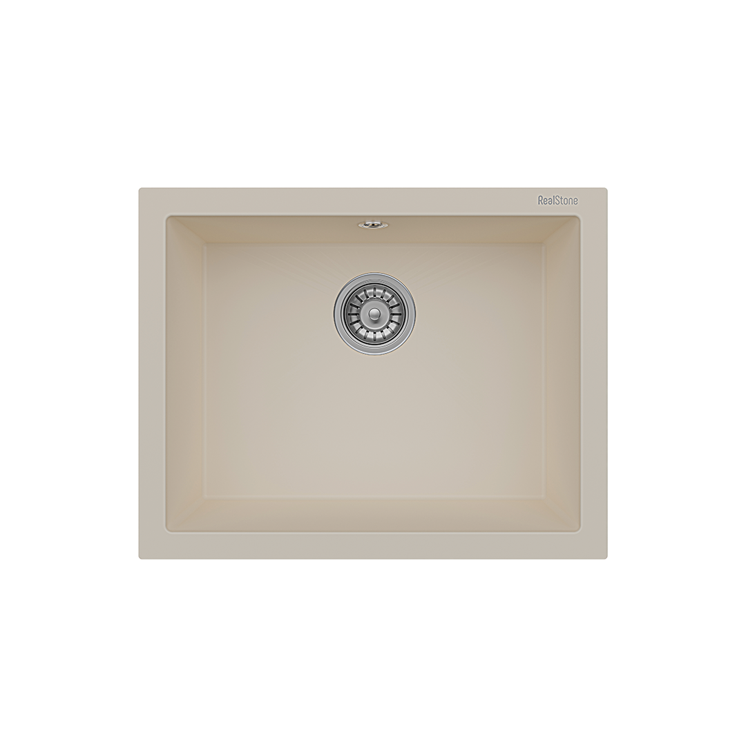 RealStone K012 Gordion 60 Tezgah Altı Granit Eviye Krem