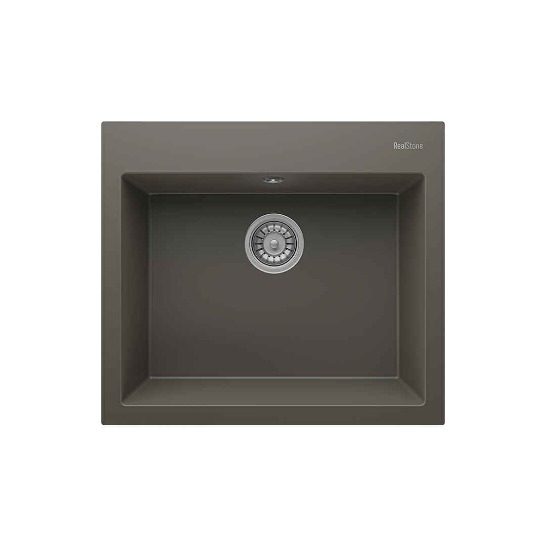 RealStone K002 Didyma 60 Tezgah Üstü Granit Eviye Gri