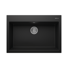 RealStone K003 Didyma 77 Tezgah Üstü Granit Eviye Siyah