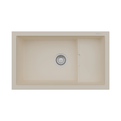 RealStone P017 Patara 1.5 Gözlü Damlalıksız Granit Eviye Krem