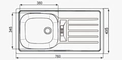 Tek Hazneli Damlalıklı Eviye - AE 7650 T