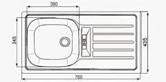 Artenova Tek Hazneli Damlalıklı Eviye - AE 7650 T