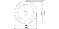 Artenova Tezgah Altı Daire Eviye - D 38
