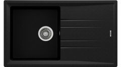 TEKA Stone 50 B-TG Tek Hazneli Damlalıklı Granit Eviye 50cm x 86cm Siyah