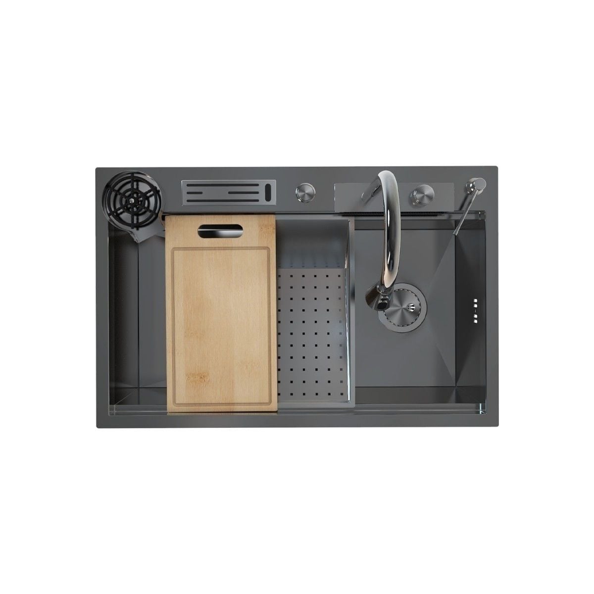 Ukinox Niagara NG 810 Titanyum Şelale Eviye Set (Akıllı Evye)