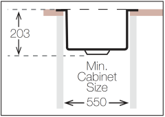 Ukinox Tezgah Altı Dik Köşe 40cmx50cm Titanyum Eviye (Kalınlık: 1.2mm)