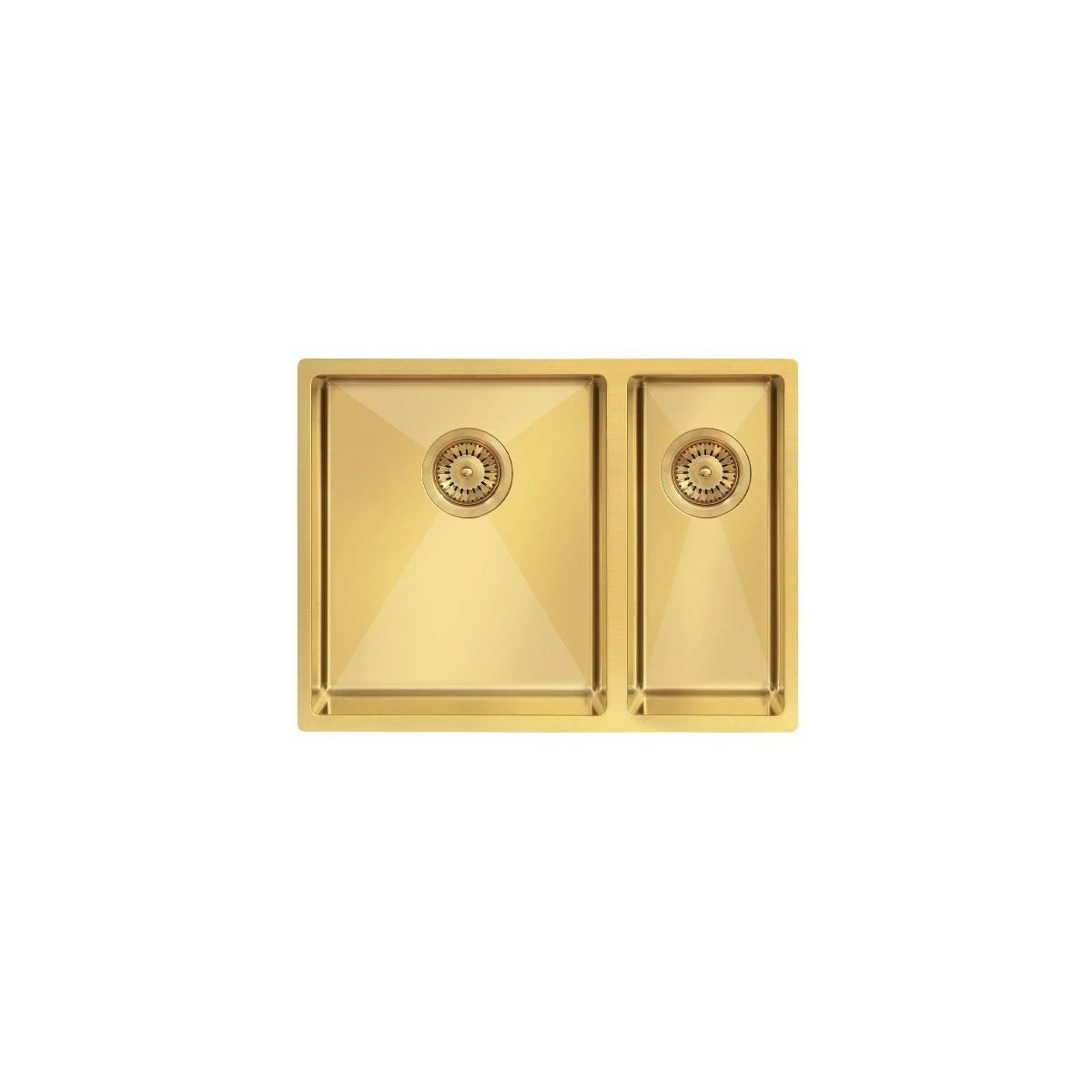Ukinox Tezgah Altı Dik Köşe 1.5 Gözlü Gold Eviye (Kalınlık: 1.2mm)