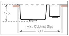 Ukinox Valente D150 L 1.5 Gözlü Granit Eviye 50cm x 100cm