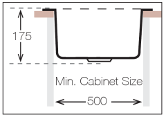 Ukinox Valente D100 Tek Gözlü Granit Eviye 50cm x 86cm