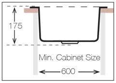 Ukinox Valente D100 L Tek Gözlü Granit Eviye 50cm x 100cm