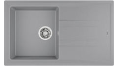 TEKA Stone 50 B-TG Tek Hazneli Damlalıklı Granit Eviye 50cm x 86cm Gri