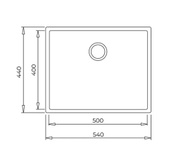 TEKA Square 50.40 TG Tek Hazneli Tegranite+ Eviye Beyaz
